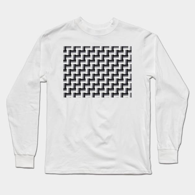 Silver Weave Pattern Long Sleeve T-Shirt by pinkal